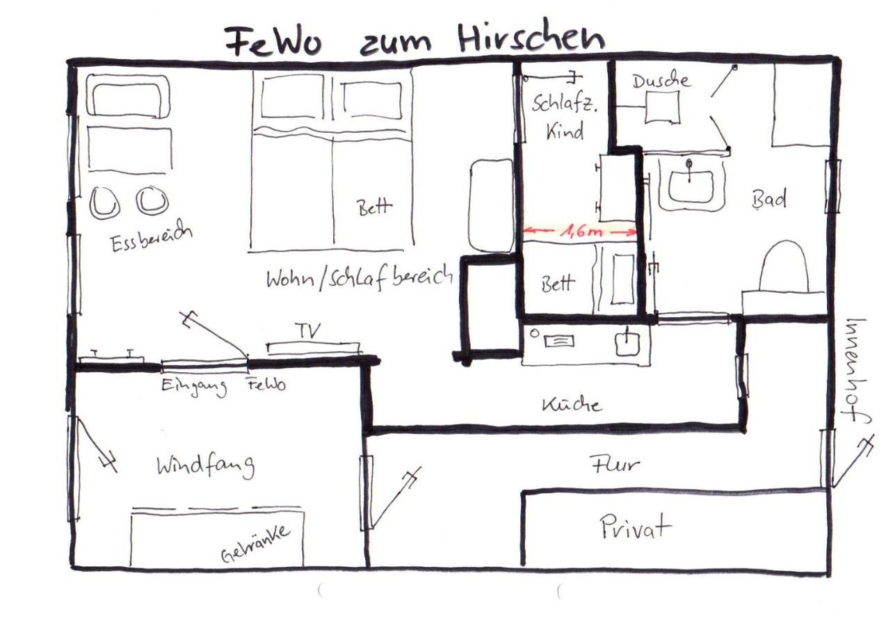 Ferienwohnung Zum Hirschen Herzberg am Harz Exterior foto